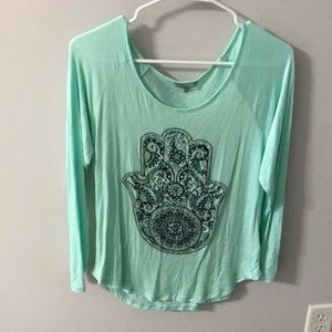 Mint green Charlotte Russe long sleeve tee